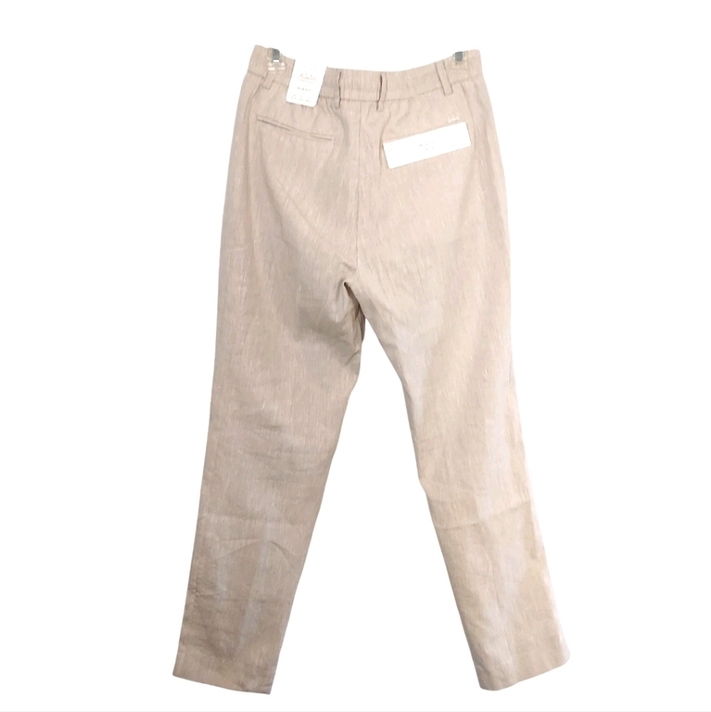 Porter & Ash Mens Pants Size 32 Linen Trouser Drawstrin Elastic Waist New - Picture 5 of 9